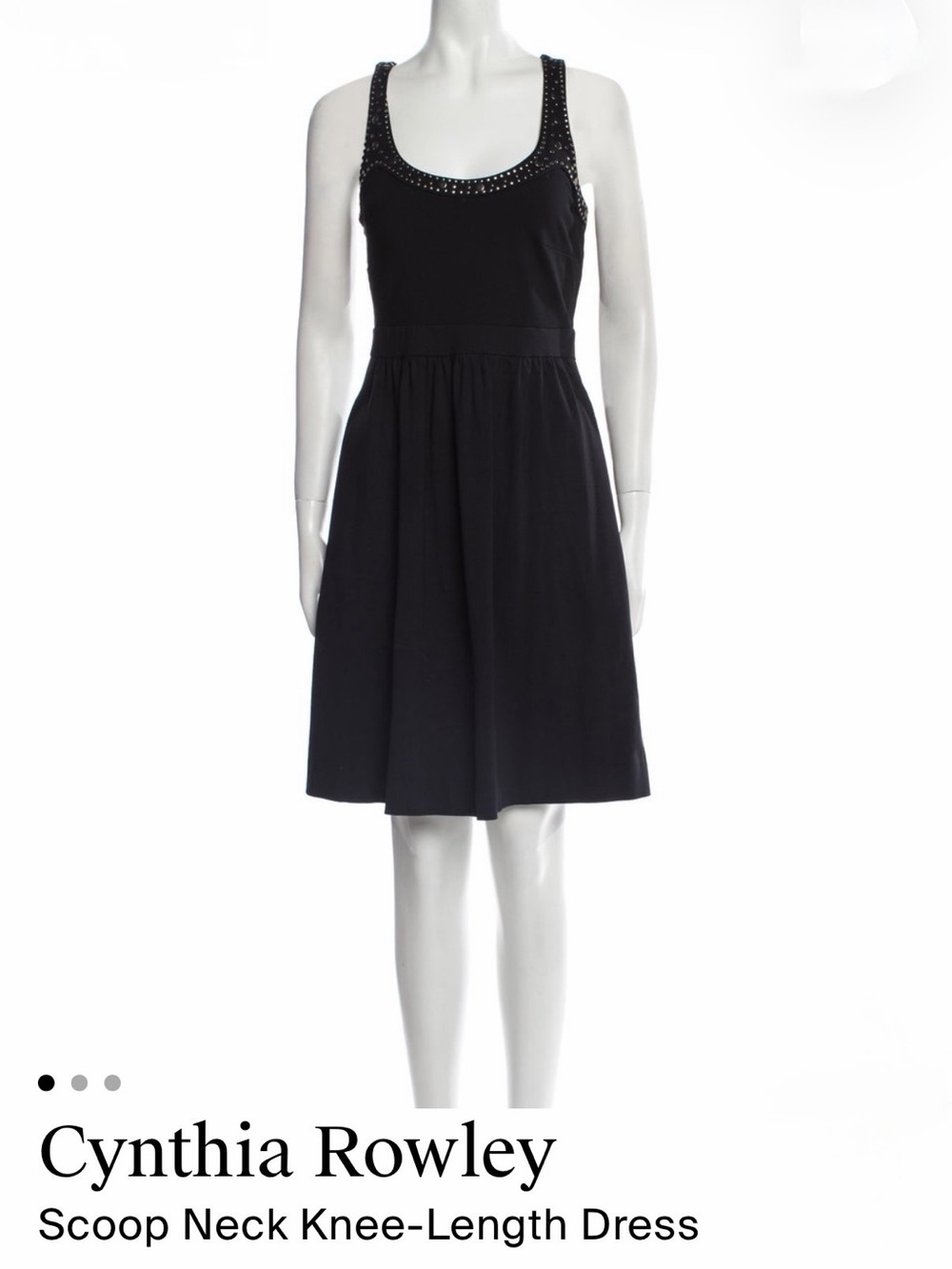 Cynthia Rowley Scoop Neck Black Dress